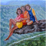 Leopard Rock oil on canvas artwork by Stella Tooth